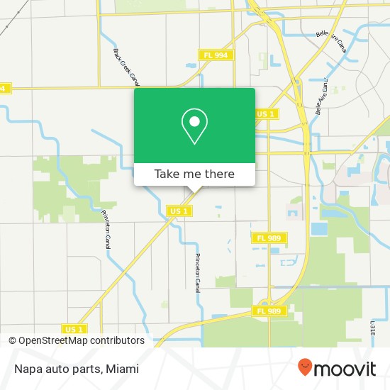 Mapa de Napa auto parts