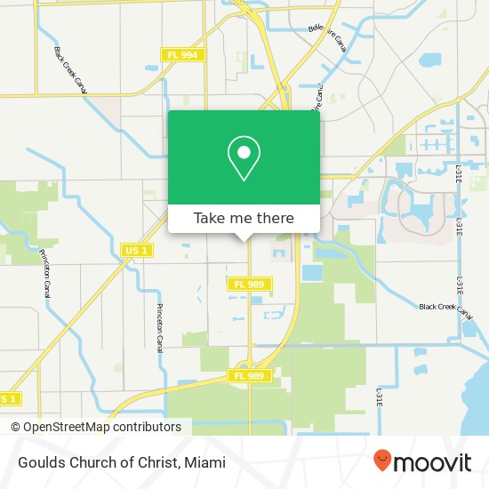 Goulds Church of Christ map