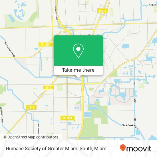 Humane Society of Greater Miami South map