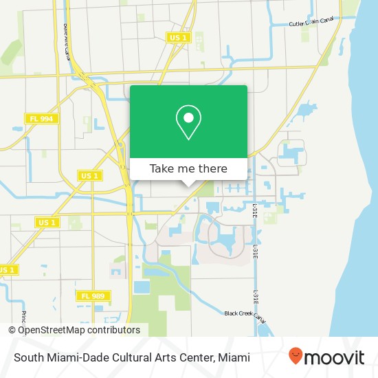 South Miami-Dade Cultural Arts Center map