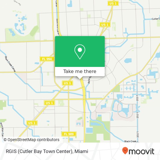 Mapa de RGIS (Cutler Bay Town Center)