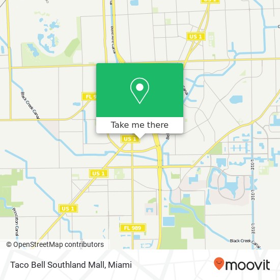 Taco Bell Southland Mall map