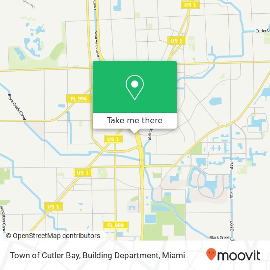 Mapa de Town of Cutler Bay, Building Department