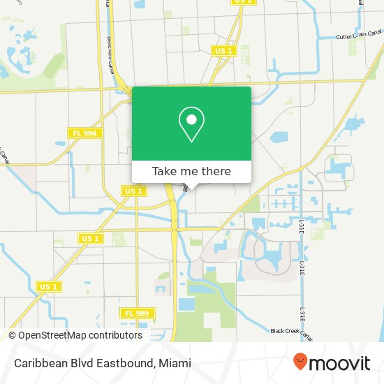 Mapa de Caribbean Blvd Eastbound