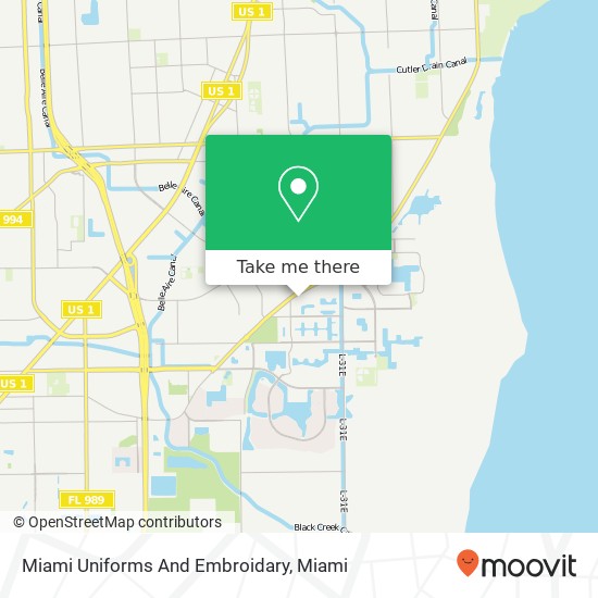 Miami Uniforms And Embroidary map