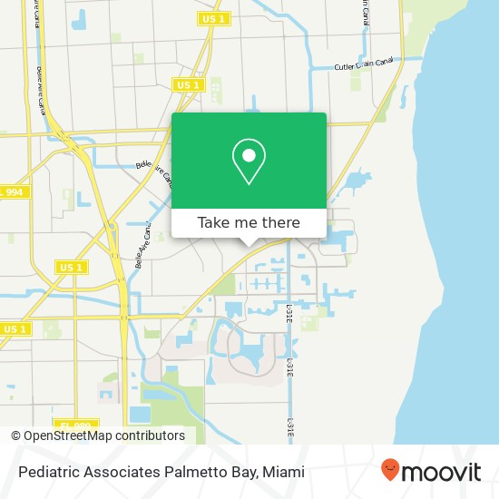 Mapa de Pediatric Associates Palmetto Bay