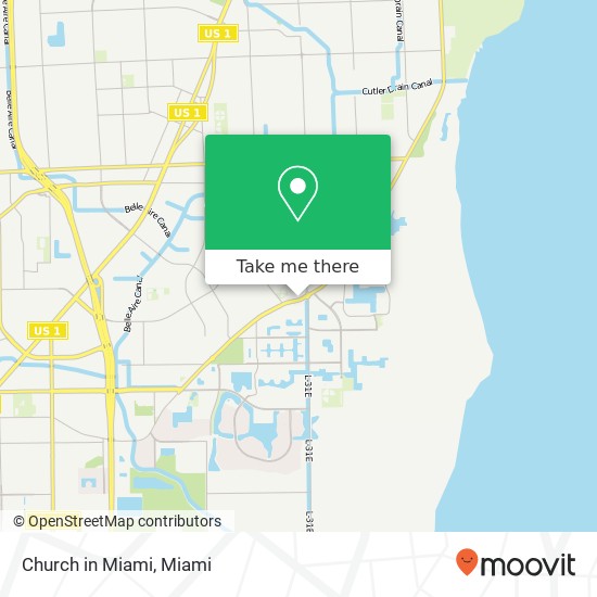 Mapa de Church in Miami