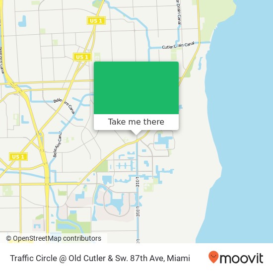 Traffic Circle @ Old Cutler & Sw. 87th Ave map