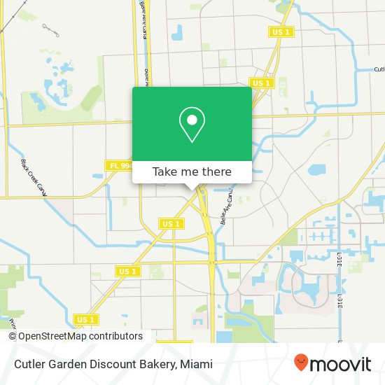 Mapa de Cutler Garden Discount Bakery