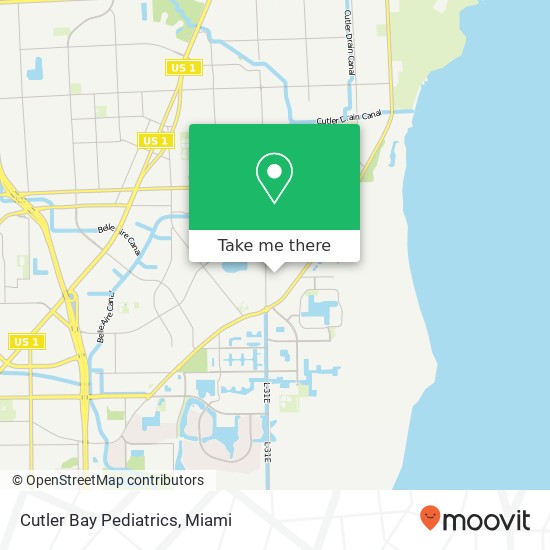 Mapa de Cutler Bay Pediatrics