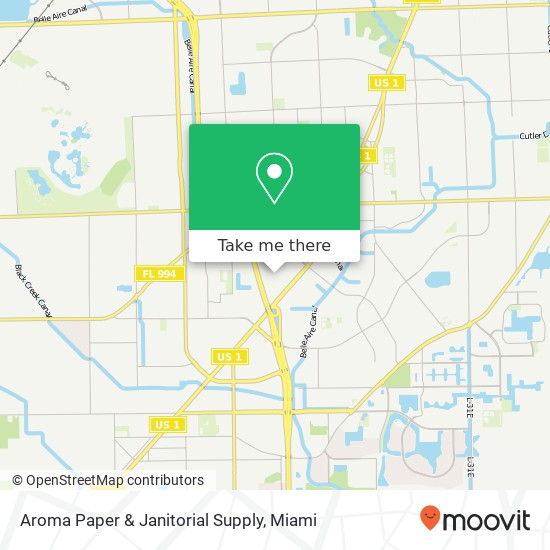 Mapa de Aroma Paper & Janitorial Supply