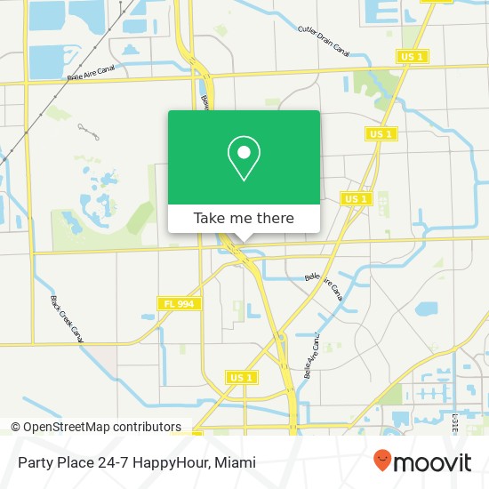 Party Place 24-7 HappyHour map
