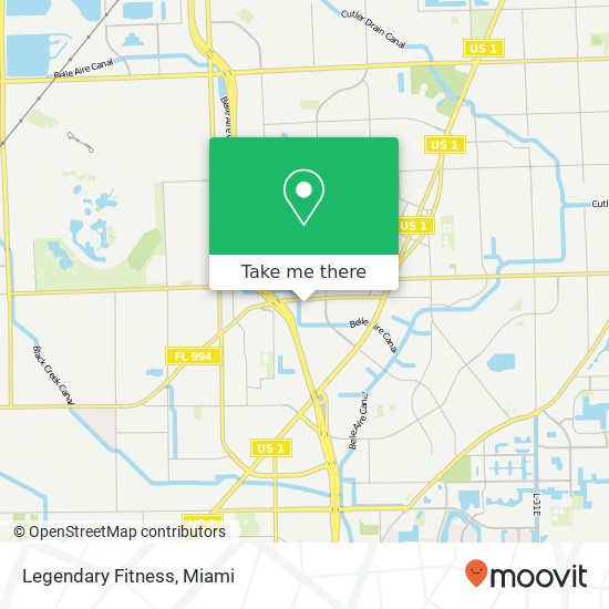 Legendary Fitness map