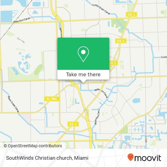 SouthWinds Christian church map