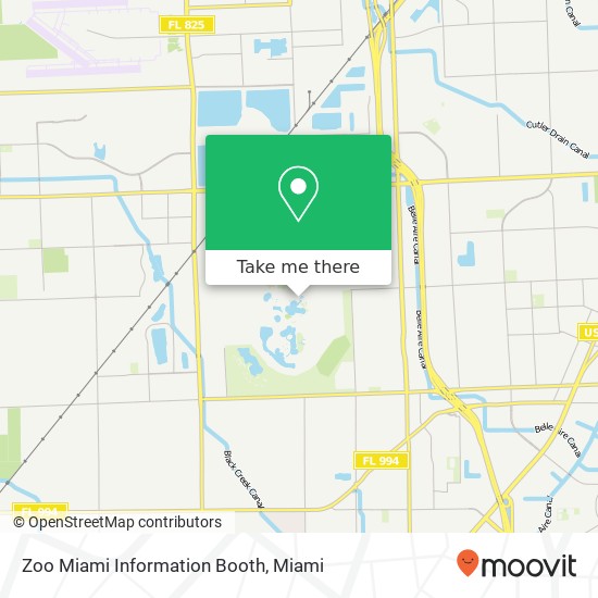 Zoo Miami Information Booth map