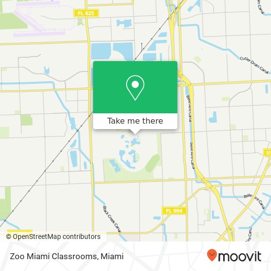 Zoo Miami Classrooms map