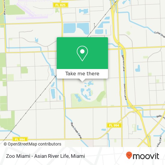Mapa de Zoo Miami - Asian River Life