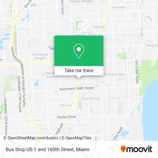 Mapa de Bus Stop US-1 and 160th Street