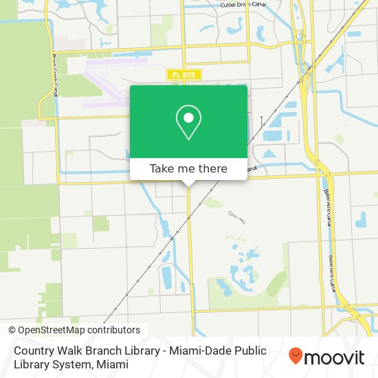 Mapa de Country Walk Branch Library - Miami-Dade Public Library System