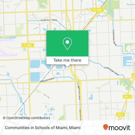 Communities in Schools of Miami map