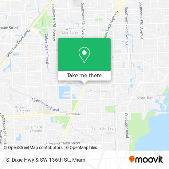 S. Dixie Hwy &  SW 136th St. map