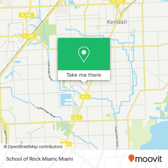 Mapa de School of Rock Miami