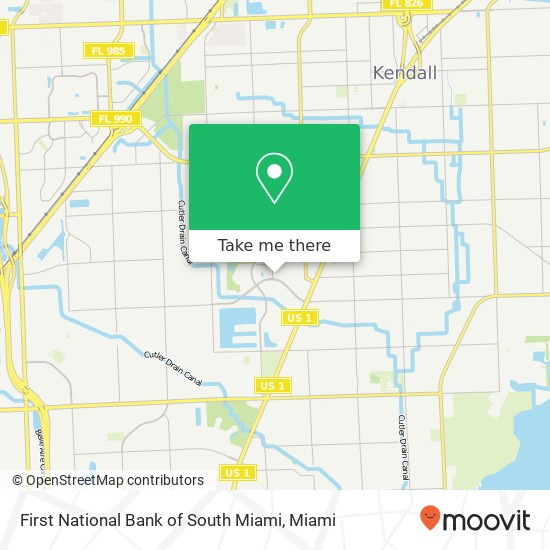 First National Bank of South Miami map