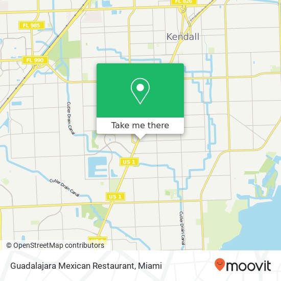 Mapa de Guadalajara Mexican Restaurant