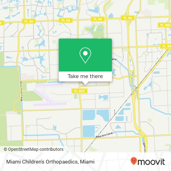 Miami Children's Orthopaedics map