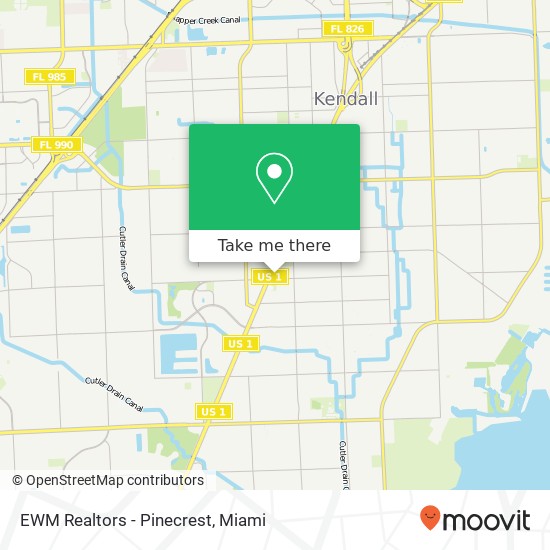 Mapa de EWM Realtors - Pinecrest