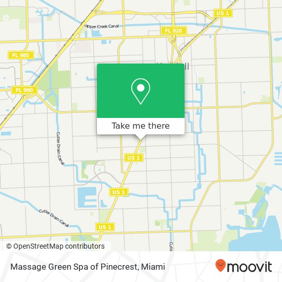 Mapa de Massage Green Spa of Pinecrest