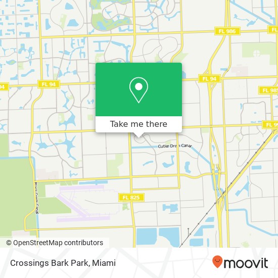 Crossings Bark Park map