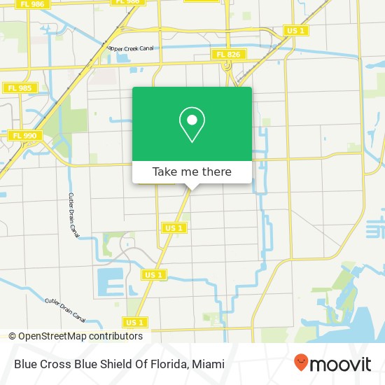 Mapa de Blue Cross Blue Shield Of Florida