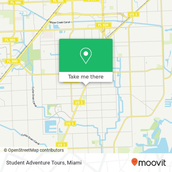 Student Adventure Tours map
