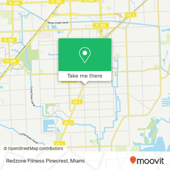 Mapa de Redzone Fitness Pinecrest