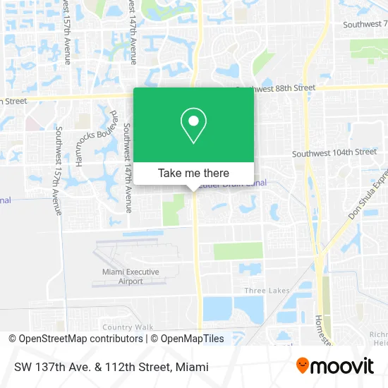 SW 137th Ave. & 112th Street map