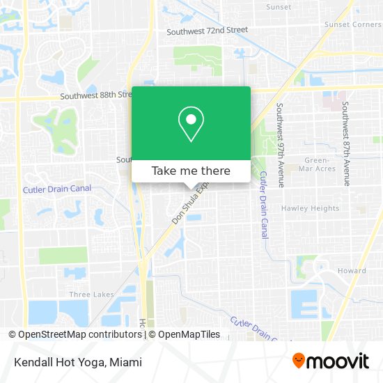 Mapa de Kendall Hot Yoga