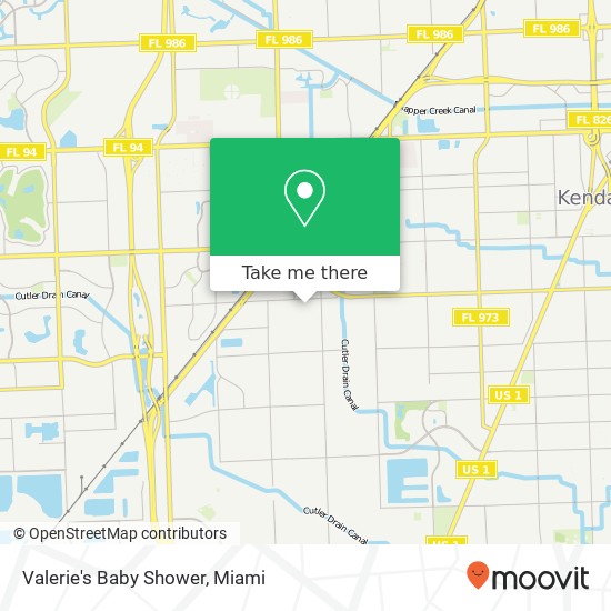 Valerie's Baby Shower map