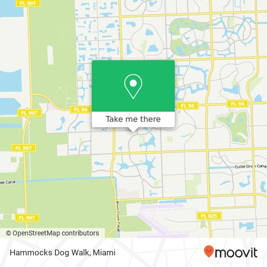 Hammocks Dog Walk map