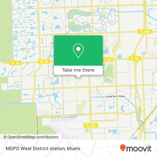 MDPD West District station map