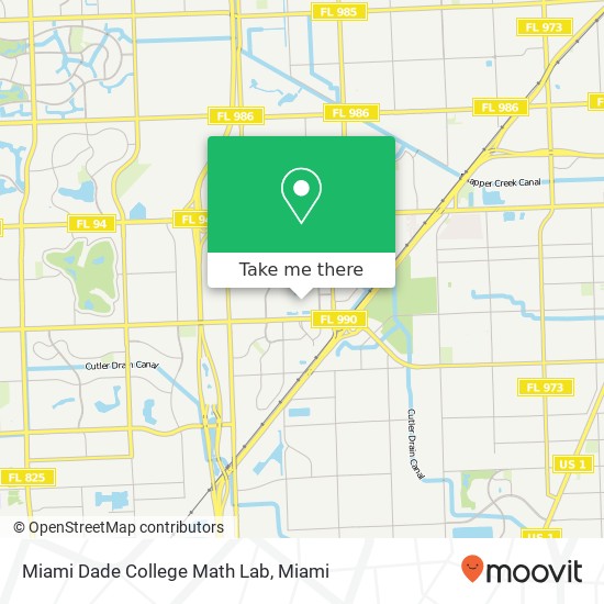 Mapa de Miami Dade College Math Lab