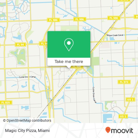 Magic City Pizza map