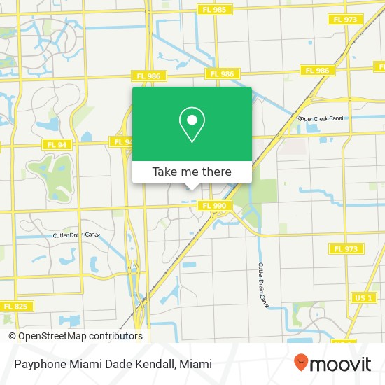 Mapa de Payphone Miami Dade Kendall