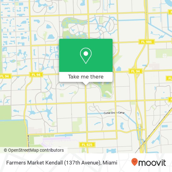 Farmers Market Kendall (137th Avenue) map