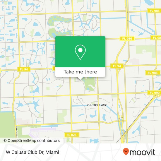W Calusa Club Dr map