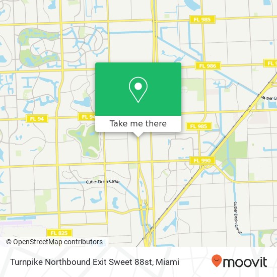 Turnpike Northbound Exit Sweet 88st map