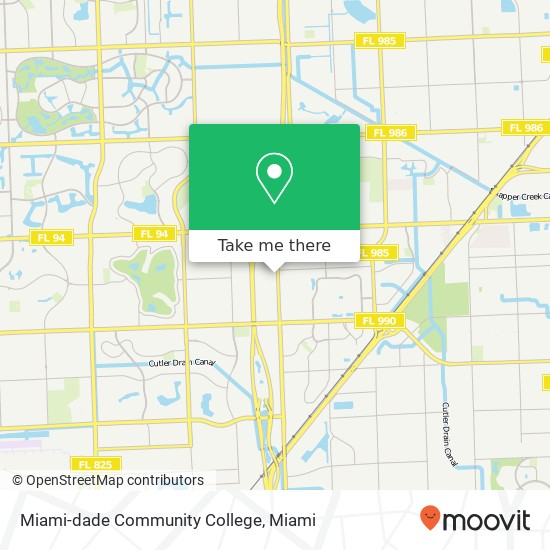 Mapa de Miami-dade Community College