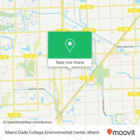 Miami Dade College Environmental Center map