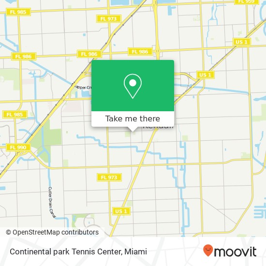 Continental park Tennis Center map