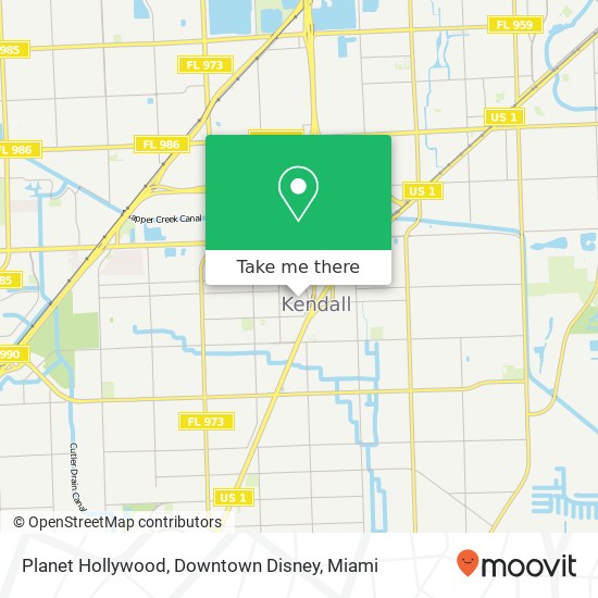 Planet Hollywood, Downtown Disney map